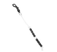 Wakects Score Counter Nylon Bead Chain Score Counter 21cm Portable Clip Design Artificial Stone Detail Pink or Black for Golfers Practice Rounds and Match Play (Black)