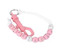 Wakects Score Counter Nylon Bead Chain Score Counter 21cm Portable Clip Design Artificial Stone Detail Pink or Black for Golfers Practice Rounds and Match Play (Pink)