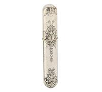 Wakects Sewing Needles Case, Vintage Portable Zinc Alloy Wewing Box Embroidery Needle Holder for Hand Sewing Buttons Pins Small Crafts 8.8 x 2cm (Silver)
