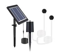 Wakects Solar Oxygen Pump, 3 Modes 2200mAh Battery Backup IP55, with Solar Powered Air Pump for Fish Pond Aquarium Hydroponics Outdoor Pool