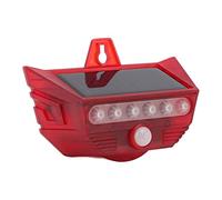 Wakects Solar Security Light Alarm, ABS Motion Sensor Flashing Alarm with Remote Control, 85 Degree Detection, 1200mAh Battery, Outdoor Siren for Farm Yard Warehouse
