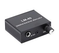 Wakects Sound Volume Control Attenuator Aluminum Alloy Passive Line Level Controller 6.35mm Mono 3.5mm Stereo Adjustable Minus 40dB to Minus 15dB for Studio Live Recording