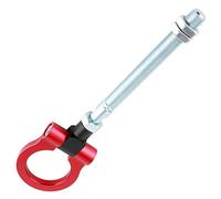 Wakects Tow Hook Folding Ring Racing Tow Hook Front Direct Replacement IS2303 Polished Anodized Hinged Center Ring Eye for 86 FR-S (Red)