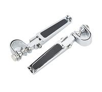 Wakects U Clamp Foot Pegs Aluminum Alloy Highway Bar Footpegs for 1in to 1 1 4in Engine Guard Crash Bar Universal for Motorcycle Street Bike Comfort Riding Position
