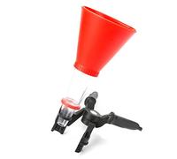 Wakects Universal Car Engine Oil Funnel, Adjustable Design with Transparent Chamber for Easy Filling, Suitable for All Vehicles (Red)