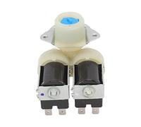 Wakects Washing Machine Water Valve, Dual Heads Magnetic Inlet Solenoid for Cylinder Machines, 240V Replacement Part, Easy DIY Installation