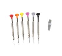 Wakects Watchmaker Screwdriver Set, 6-Piece High Carbon Steel | Precision Flathead Screwdrivers 0.8-1.8mm, Ergonomic Handle, Jewelry Repair Tool, Eyeglass Adjustment, Electronics