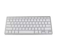 Wakects Wireless Keyboard Bluetooth Keyboard Portable Ultra Thin Splashing Proof Bilingual QWERTY Silver with Scissor Switch Keys for SmartTV OS X (Arabic)
