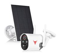 Wakects Wireless Outdoor Security Cameras 1080P Full HD Color Night Vision AI Motion Detection 2-Way Audio Solar Powered IP65 Weatherproof for Home Office Shop