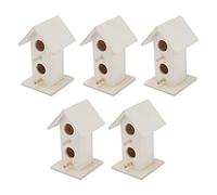 Wakects Wood Birdhouse Decorate, Provide Safe Resting Place for Bluebird Finch Chickadee with Proper Ventilation, 2 Stands, and Sturdy Material, Exquisite, Ideal for Garden Bird