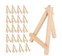 Wakects Wood Easel, Pine Mini A Frame Display Stand, Foldable with Sturdy Tripod for Small Canvases 15x10cm, Ideal for Kids Art Class and Wedding Decor