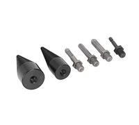 Wakects Wood Splitter Drill Bit Step Drill Bit Cone Tapered 32mm 42mm Coated Carbon Steel 4 Shanks Storage Box for Home Outdoor Camping Farm