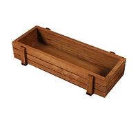 Wakects Wooden Planter Box Wooden Window Box Garden Planter Indoor Outdoor Wood Flower Container for Succulents Vegetables with Rustic Design Multi-functional Storage Display Shelf