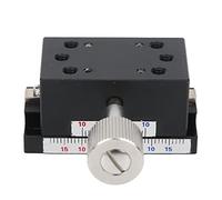 Wakects X Axis Linear Stage Manual Linear Stage Aluminum Alloy Dovetail Guide 40 X 25mm ±15mm Travel Fine Tuning Knob for Optical Equipment Microscopes Measuring Devices
