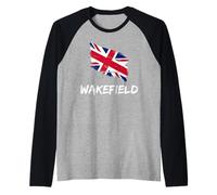 Wakefield Great Britain Flag British Heritage English Pride Raglan Baseball Tee