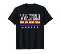 Wakefield Pride England Gay Lesbian Queer LGBT Rainbow Flag T-Shirt