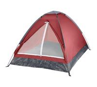 Wakeman 2 Person Camping Tent with Rain Fly and Carrying Bag - Lightweight Outdoor Tent for Backpacking, Hiking, or Beach Use Outdoors (Red)