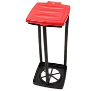 Wakeman Portable Trash Bag Holder - Collapsible Trashcan for Garbage - Indoor/Outdoor Use Ideal for Camping, Recycling, and More Outdoors (Red)