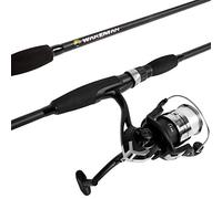 Wakeman Strike Series Spinning Rod and Reel Combo, Blackout, 78"