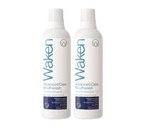 Waken Advanced Care Mouthwash, Alcohol Free with Natural Mint Extracts, 6-in-1 Protection, Vegan, Fluoride Mouthwash for Clean Teeth, No Artificial Colours or Dyes, 500ml Pack of 2