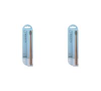 Waken Blue Soft Bamboo Toothbrush, Biodegradable Natural Handle, Eco-Friendly (Pack of 2)