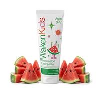Waken Kids Toothpaste, Watermelon Fluoride Tooth Paste, SLS Free, Mint-Free, Gentle Flavoured Toothpaste for Children 3-12, Low-Foaming & Vegan-Friendly, 75ml