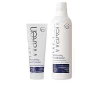 Waken Whitening Mouthwash & Toothpaste Bundle, whitening Formula,Helps Protect Against Cavities and Reduce Plaque,Vegan, Alcohol & SLS-Free, Natural Peppermint, Recyclable