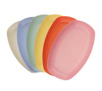 WakiHong 11 Inch Family Plates Set of 6 Unbreakable Oval Plastic Plate