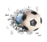 WakiHong 3D Football Wall Stickers Football Wall Stickers Football Bedroom Accessories for Kids Room Playroom Teens Room Gift Accessories 30×60 CM/ 11.8×23.6 in