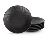 WakiHong 6 Pack Matte Appetizer Plates 20 * 20 * 2 cm Dessert Plates 7.8in | Square Dinner Set,for Buffets,Desserts,Appetizers & Entrées,Black