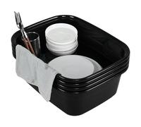 Wakikini 14 L Rectangular Washing Up Bowl, Plastic Dish Bowl for Sink, 4-Packs