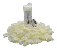WAKISAKI Premium Artificial Fake Rose Petals, Hand-separated, Ready-to-use, Deodorized, for Romantic Night, Wedding, Event, Party, Decoration (1000 Count, Ivory White)