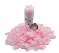 WAKISAKI Premium Artificial Fake Rose Petals, Hand-separated, Ready-to-use, Deodorized, for Romantic Night, Wedding, Event, Party, Decoration (1000 Count, Light Pink)