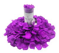 WAKISAKI Premium Artificial Fake Rose Petals, Hand-separated, Ready-to-use, Deodorized, for Romantic Night, Wedding, Event, Party, Decoration (1000 Count, Imperial Purple)