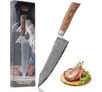 Wakoli EDIB Pro Kiritsuke Chef Knife, 7.9" VG10 Core Blade,Pakkawood Handle