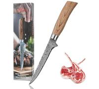 Wakoli EDIB Pro Meat Cleaver Knife, 5.5-Inch VG10 Damascus Kitchen Chopper