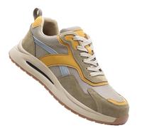 WaKsazlz 2 pairs Waterproof Safety Shoes Steel Toe Cap Trainers Safety Trainers Men Women Lightweight Non-Slip Eu 36-46