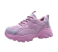 WaKsazlz Safety Shoes Womens Steel Toe Cap Work Shoes Lightweight Breathable Safety Trainer Non-Slip-Numeric_4 Brown