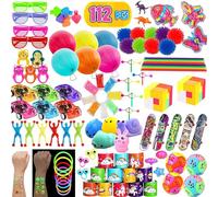 WAKSOX 112 Pcs Party Favors for Kids 6-8 8-12, Birthday Gifts Toys, Treasure Chest Toys, Carnival Prizes, Kids Classroom Rewards, Stocking Stuffers, Goodie Bag Items for Kids, Prize Box