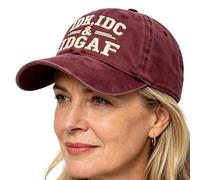 Wakuuea Baseball Cap with Embroidered - IDK IDC Idgaf Hat for Men Women, Cool Baseball Cap Cotton Breathable Adjustable for Travel Daily Running Golf Hiking Picnic Sports