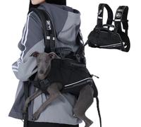 Wakytu Dog Backpack Carrier for Small Dogs,Dog Lift Harness,Adjustable Padded Breathable Straps, Disabled, Joint Injuries, Arthritis, Loss of Stability,S(4.5-7.5LBS)
