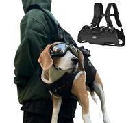 wakytu Dog Lift Harness Dog Backpack Carrier Dogs Emergency Backpack, Old, Disabled, Joint Injuries, Arthritis, Rehabilitation Nail Trimming, Senior Dogs Up and Down Stairs (33~66lbs)
