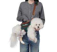 Wakytu Dog Lift Harness Dog Carrier Dog VES Harness Adjustable Dog Leash with Small Puppy Treat Bag（Green,XS）