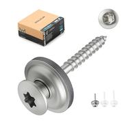WALCUR Spengler Screws ø 4.5 x 25 mm Stainless Steel Self Drilling Decking 100 Pcs Leak-Proof Roofing with Rubber Washers