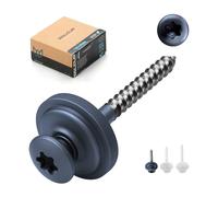 WALCUR Spengler Screws ø 4.5 x 25 mm Stainless Steel Self Drilling Decking 100 Pcs Leak-Proof Roofing with Rubber Washers Anthracite Grey