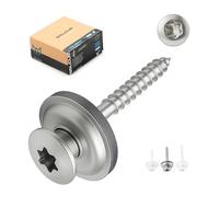 WALCUR Spengler Screws ø 4.5 x 35 mm Stainless Steel Self Drilling Decking 100 Pcs Leak-Proof Roofing with Rubber Washers