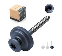 WALCUR Spengler Screws ø 4.5 x 45 mm Stainless Steel Self Drilling Decking 100 Pcs Leak-Proof Roofing with Rubber Washers Anthracite Grey