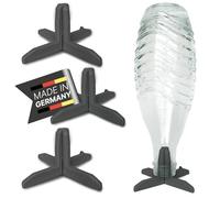 Waldana© Drying Rack for Bottles (Pack of 4) Suitable for SodaStream Glass Carafe I Registered Design I Organic Plastic I Drinking Bottle Baby Bottle Dry Stand Frame (Anthracite)