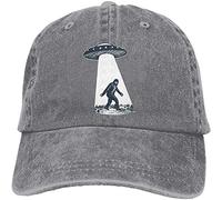Waldeal Men's UFO Bigfoot Baseball Caps Funny Adjustable Vintage Dad Hats, Bigfoot - Light Grey, One size