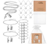 Waldeinsamkeit Running Shoe Charm Necklace with Inspirational Card 20 Set | Adjustable Chain, Bulk Team Pack, Marathon Runner Theme, Includes Message Card, Coach & Player Gift